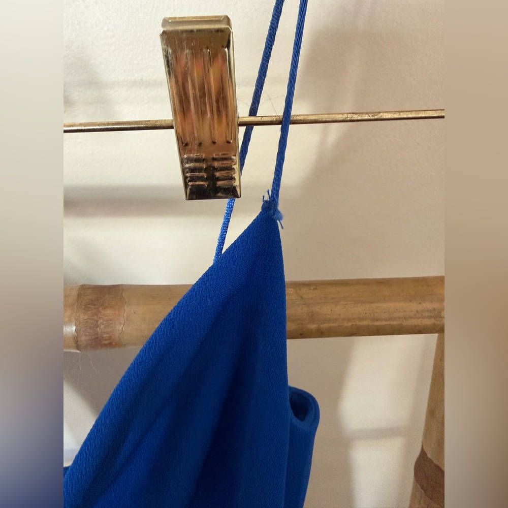 Revamped Vibrant Blue Strapless Dress - Picture 5 of 6